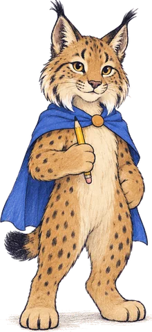 Capalince, el lince de la capa azul